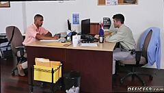 This gay office sex happens in the classroom