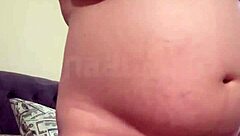 Horny pregnant wife with big natural tits on webcam