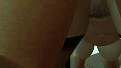 A busty MILF gets an anal fuck while giving a blowjob to a hard cock in a group sex scene