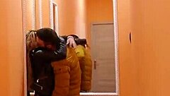 Blonde Rides Monster Cock Doggystyle with Latina