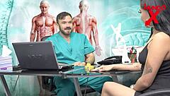 Wow, nutritionist pounds patient's ass deep in doggystyle after spotting her in underwear!