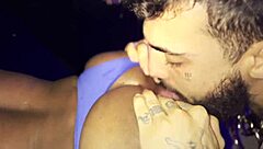 brazilian twink bent over for big cock bareback in doggystyle.