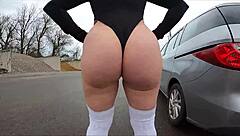 Schoolgirl fantasies with a mature woman in heels and dress
