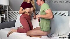 Hot amateur couple Amelie Dubon and Alex Born arrange sex at home