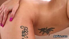 hot lesbians feel intense fisting in tight assholes