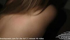 interviewing a young woman in lace bra for first time experience