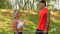 Horny Neighbor With Big Tits Invites Outdoor Sex With Danner Mendez And Naty Delgado