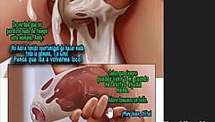 Best friend fucks his friend's busty MILF mother at home in detailed hentai style