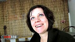 A cute French teen starts her porn career with a Spanish actor, getting fucked and cum on face.