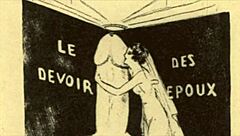 Vintage erotic illustration from antique hentai anime