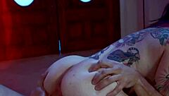 Joanna angel deepthroats monster cock in latex.