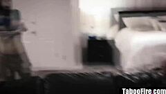 Blonde teen stepdaughter feels overwhelming passion and confusion while deepthroating and fucking her old stepmom and boyfriend to prove her lesbian identity