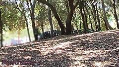 Naked in Park Hammock, He Touches My Cock Until I Cum with People Passing - Misscreamy