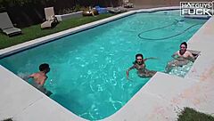 Big dick Latino amateur loves big white teen booty