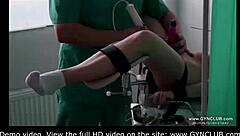 Wow, enema exam in gyno room gets wild with bondage!