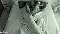 Amateur couple romantic night sex was recorded with hidden cam in room huge cumshot into wifes mouth