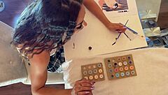 Sexy Brunette Milf Gives Handjob Leading to Cumshot