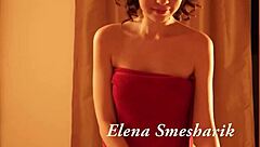 First time lesbian experience with oiled up Elena Smesharik