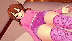 Pink dressed stepsister wants to fuck in bed hentai uncensored