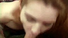 Honey spreads her pussy and gets facial
