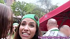 amateur teen gets her ass jizzed at the party