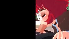 Red-haired MILF's train ride of pleasure and cum coverage
