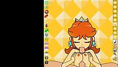 Ppppu game featuring Mario and Princess Daisy in animated adventure