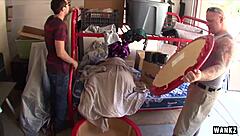 Slutty Babe In Storage Wars Parody Gives Hardcore Blowjob With Passionate Wanking