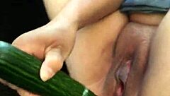 Asian Mature Wife Masturbates Pussy Outside