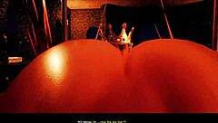 A naive king in 3D cartoon fantasy with big ass burglar