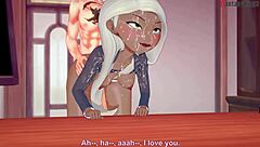 Beautiful women with perfect breasts in a hot hentai scene from FantasyKing3