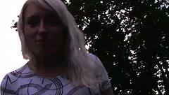 Hard sex with 18 year old blonde outdoors!
