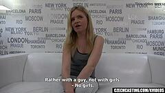 Shy girl has sex with stranger photographer in casting interview