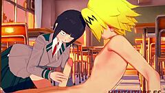 Jiro Kyoka's Passionate Blowjob and Boobjob in Classroom