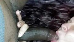 Deep throating that big black cock 😍