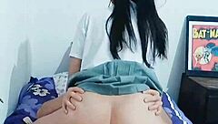 cute mexican teen babe rides classmate's cock after school, recorded having orgasm.