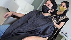 hey, this indian barber got all worked up cutting hair during the interview!