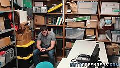 gay shoplifter gets facialized with monster cock