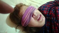 My Best Friend Passes Her Huge Cock To My Wife While She Rests Sucking And Cumshot In Her Mouth And Face!