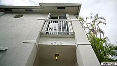 Horny sluts share neighbor's dick!