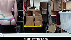 Old Vigilant Security Fucks Lovely Redhead Katy Kiss At His Office