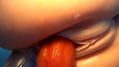 In this hentai anime, a fuck doll gets double penetration with toys, blowjob, close up insertions in both holes