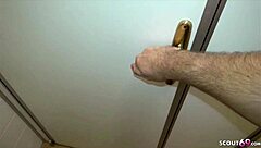 German Teen Fucked Hard on School Toilet!