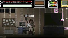 man seduces pretty lady in spirit hunt ryona hentai game