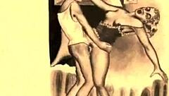 Vintage Antique Erotic Cartoon Illustration