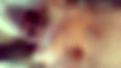 Teasing my stepsister's tight pussy with a monster cock