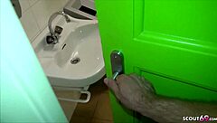 German Teen Fucked Hard on School Toilet!
