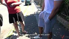 chubby blonde gets wild summer cock ride in taxi