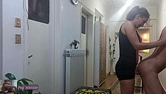 Sexy wife fucks with strapon toys