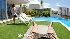 OUTDOOR POUNDING with MONSTER COCK and FACIAL